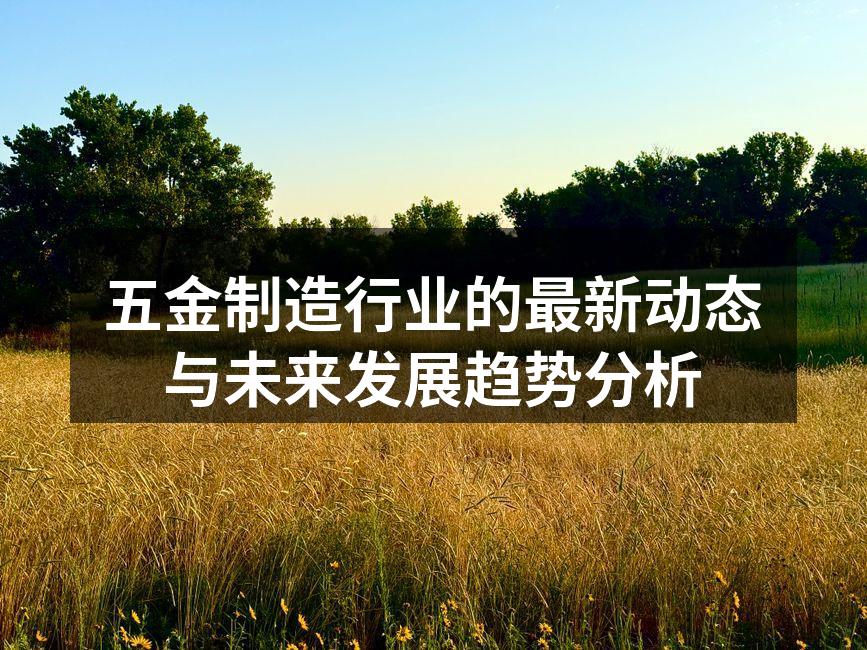 五金制造行业的最新动态与未来发展趋势分析