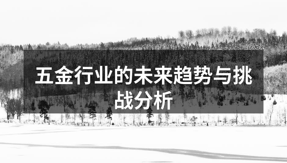 五金行业的未来趋势与挑战分析