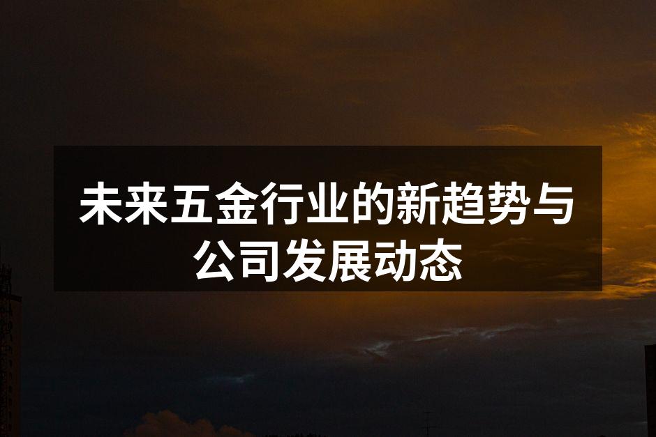未来五金行业的新趋势与公司发展动态
